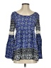 Entro Blue Long Sleeve Blouse Size S - photo 1