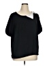 Perfectly Priscilla 100% Polyester Black Short Sleeve Top Size 1X - photo 1