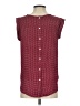 Ann Taylor LOFT 100% Polyester Burgundy Short Sleeve Top Size XS - photo 2