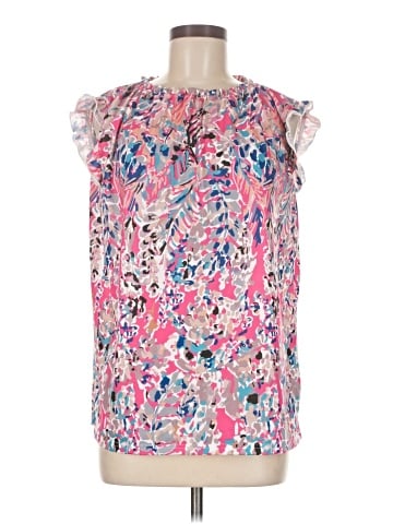 Tickled Teal Sleeveless Blouse (view 1)