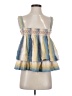 Warm 100% Cotton Blue Sleeveless Blouse Size 0 (1) - photo 1
