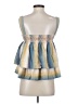 Warm 100% Cotton Blue Sleeveless Blouse Size 0 (1) - photo 2