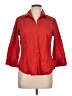 DressBarn Red 3/4 Sleeve Button-Down Shirt Size L - photo 1