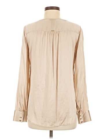 White House Black Market Long Sleeve Silk Top (view 2)