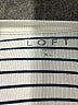 Ann Taylor LOFT Stripes Silver Short Sleeve Turtleneck Size XL - photo 7