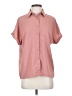 Shein 100% Polyester Solid Pink Short Sleeve Blouse Size 2 - photo 1
