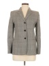 Petite Sophisticate Plaid Gray Wool Blazer Size 6 - photo 1