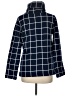 J.Crew Factory Store 100% Polyester Checkered-gingham Blue Turtleneck Sweater Size M - photo 2