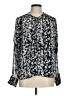 Calvin Klein Animal Print Silver Long Sleeve Blouse Size M - photo 1