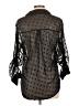 Express 100% Polyester Polka Dots Black 3/4 Sleeve Blouse Size L - photo 2