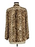 J.Crew 100% Polyester Animal Print Brown Long Sleeve Blouse Size M - photo 2