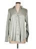 H&M Metallic Silver Long Sleeve Blouse Size L - photo 1