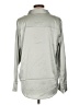 H&M Metallic Silver Long Sleeve Blouse Size L - photo 2