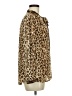 J.Crew 100% Polyester Animal Print Brown Long Sleeve Blouse Size M - photo 4