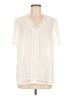 Unbranded 100% Polyester Ivory Short Sleeve Blouse Size M - photo 1