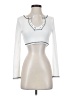 Shein White Long Sleeve Top Size 4 - photo 1