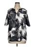 Unbranded 100% Polyester Gray Short Sleeve Blouse Size 1XL - photo 1