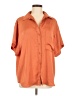 A New Day 100% Polyester Orange Short Sleeve Blouse Size M - photo 1