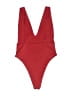Unbranded Solid Red One Piece Swimsuit Size S - photo 2