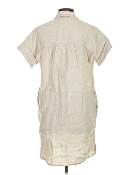 chinese dress ladies Pre-Loved J. Crew Baird McNutt Women's Irish Linen Shirt Dress Navy Size LP   Elle & Beck
