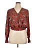 Ultra Flirt 100% Polyester Red Long Sleeve Blouse Size XL - photo 1
