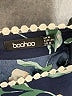 Boohoo 100% Polyester Print Black Blue Casual Dress Size 12 - photo 6
