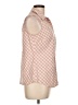 Evan Picone 100% Cotton Checkered-gingham Orange Sleeveless Button-Down Shirt Size 12 - photo 4