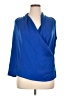 Shein Curve 100% Polyester Blue 3/4 Sleeve Blouse Size 1X - photo 1