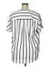 Torrid 100% Polyester Stripes Ivory Short Sleeve Blouse Size 1X Plus (1) - photo 2
