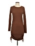 White Birch Solid Brown Casual Dress Size S - photo 1