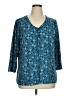 Norm Thompson Teal 3/4 Sleeve Blouse Size XL - photo 1
