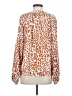 Mittoshop 100% Rayon Animal Print Orange Long Sleeve Blouse Size S - photo 2
