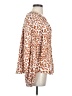 Mittoshop 100% Rayon Animal Print Orange Long Sleeve Blouse Size S - photo 4