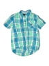 Chaps Plaid Green Short Sleeve Button-Down Shirt Size 7 - photo 1