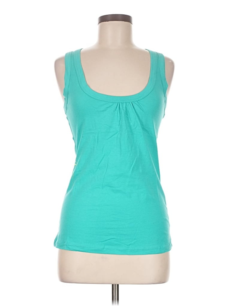 Pre-owned Tresics Tank Top Teal Sweetheart Neckline Tops In Blue