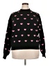 Unbranded 100% Polyester Hearts Black Turtleneck Sweater Size XXL - photo 1