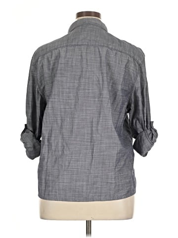 CALVIN KLEIN JEANS 3/4 Sleeve Button-Down Shirt (view 2)