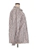 Caslon Checkered-gingham Tan Long Sleeve Button-Down Shirt Size XXL - photo 4