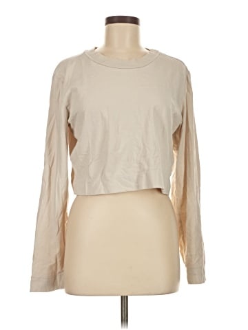 TAN + LINES Long Sleeve T-Shirt (view 1)