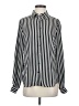AK Anne Klein 100% Polyester Stripes Ivory Long Sleeve Blouse Size S - photo 1