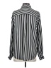 AK Anne Klein 100% Polyester Stripes Ivory Long Sleeve Blouse Size S - photo 2