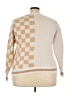 Shein Curve 100% Polyester Checkered-gingham Tan Pullover Sweater Size 3X - photo 2