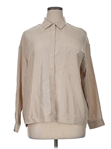 Poetry Long Sleeve Silk Top (view 1)