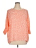 Reba 100% Polyester Orange 3/4 Sleeve Blouse Size XL (estimated) - photo 1