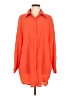 Shein Orange 3/4 Sleeve Button-Down Shirt Size 6 - photo 1