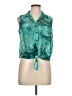Material Girl 100% Polyester Teal Sleeveless Blouse Size L - photo 1