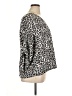 Cato Animal Print Black Silver 3/4 Sleeve Blouse Size XL - photo 4