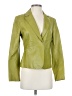 Max Mara 100% Ostrich Leather Green Ostrich Leather Blazer Size 4 - photo 1