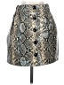 Zara Basic Animal Print Gray Faux Leather Skirt Size XS - photo 1