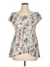 Torrid Gray Short Sleeve Blouse Size 1X Plus (1) - photo 1